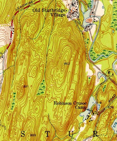 Topographic map of the CRC land